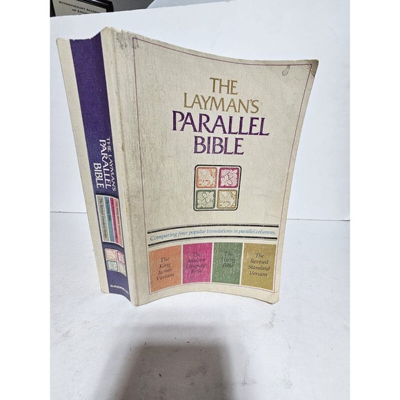 VTG THE LAYMAN'S PARALLEL BIBLE (Zondervan, 1976; 6th Print Paperback - Picture 1 of 11